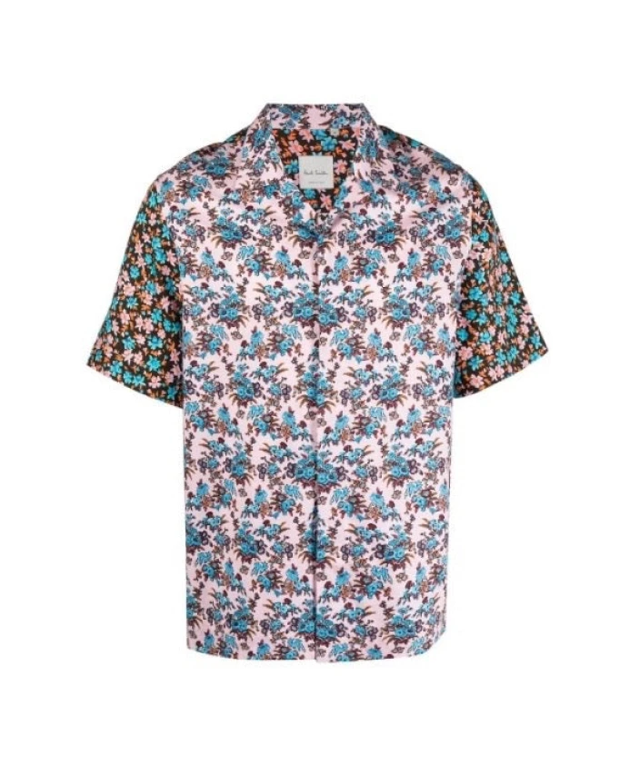 

Рубашка с коротким рукавом и цветочным узором Paul Smith, мультиколор