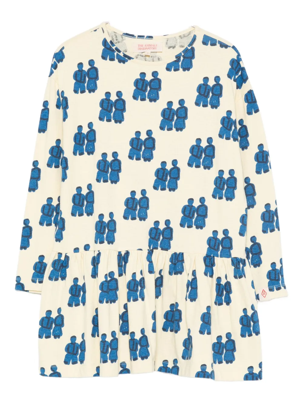 

Платье мини с длинными рукавами и принтом The Animals Observatory, желтый