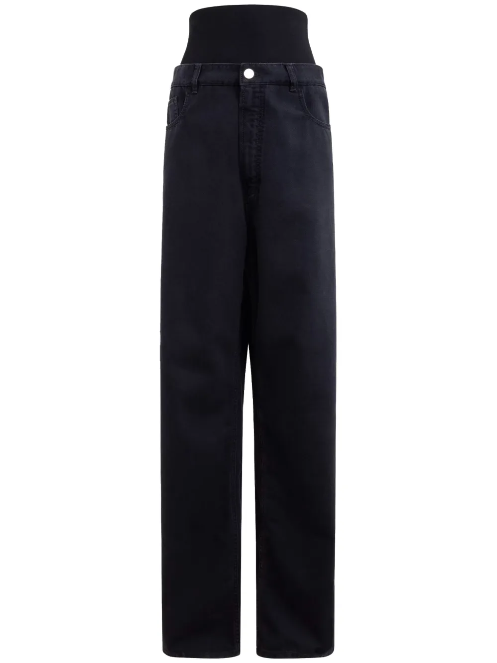 

Джинсы с трикотажными вставками Alaïa, черный