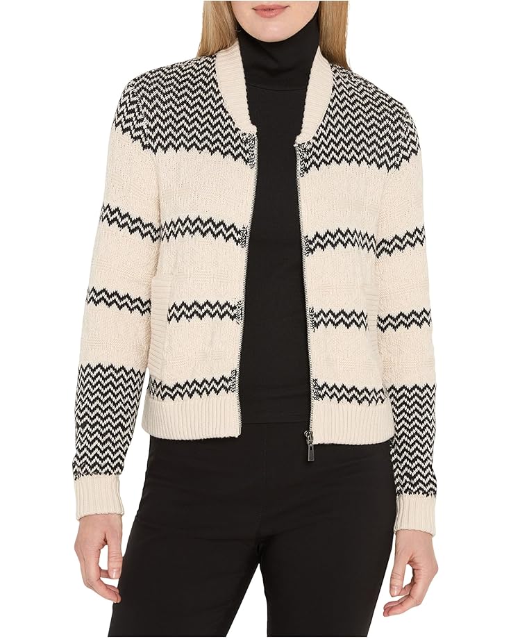 

Женская куртка-бомбер NIC+ZOE Zigzag, Black Multi