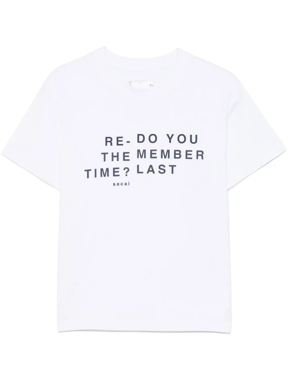 

Футболка с надписью Sacai, белый