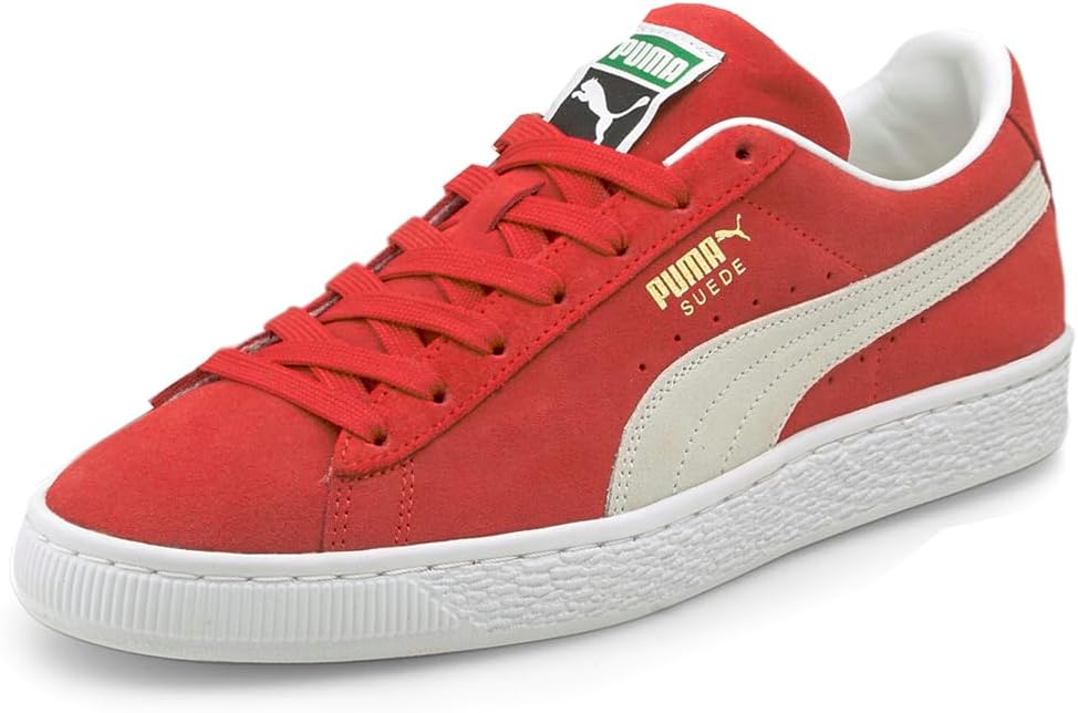 Мужские замшевые кроссовки PUMA Classic XXI, белый/красный — фото 2
