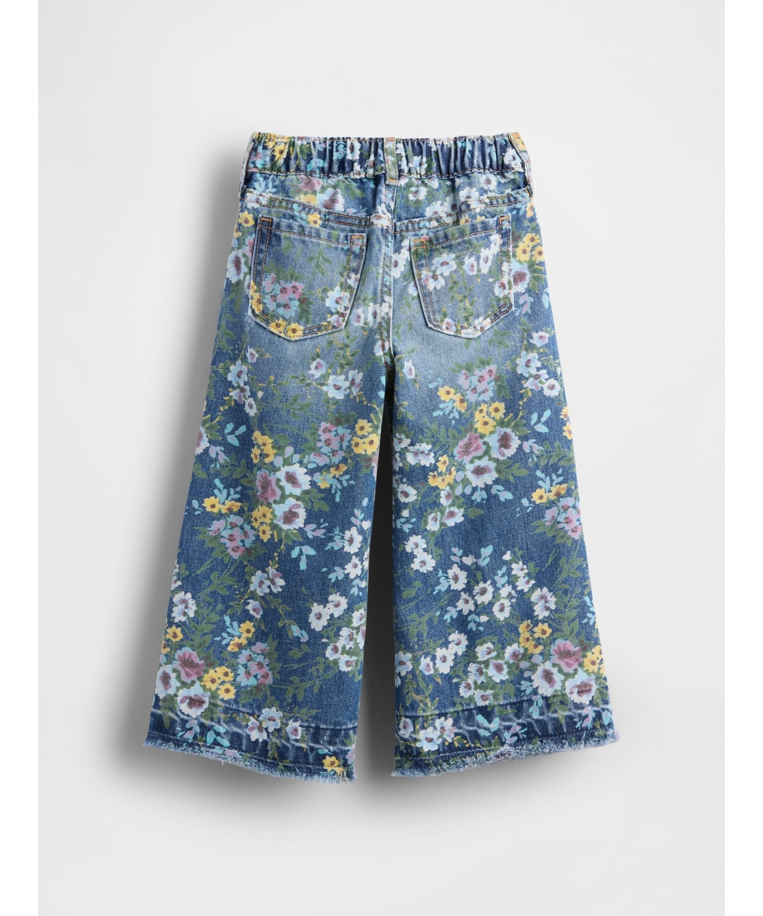 (K) Широкие свободные джинсы на резинке (для малышей/младенцев) GAP, FLORAL_PRINT — фото 2