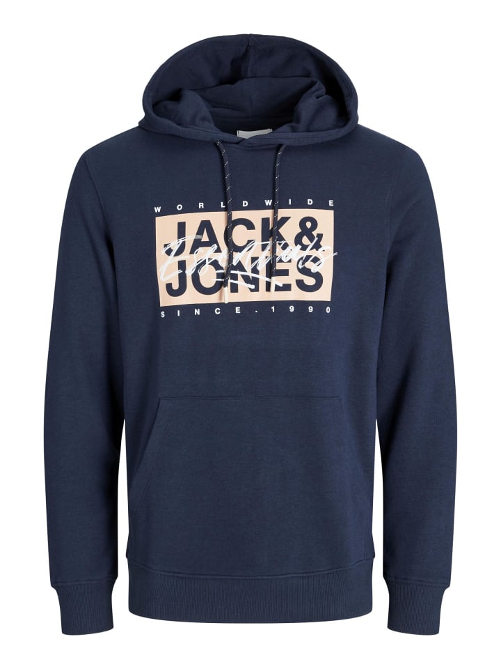 

Толстовка с капюшоном Jack & Jones, темно-синий
