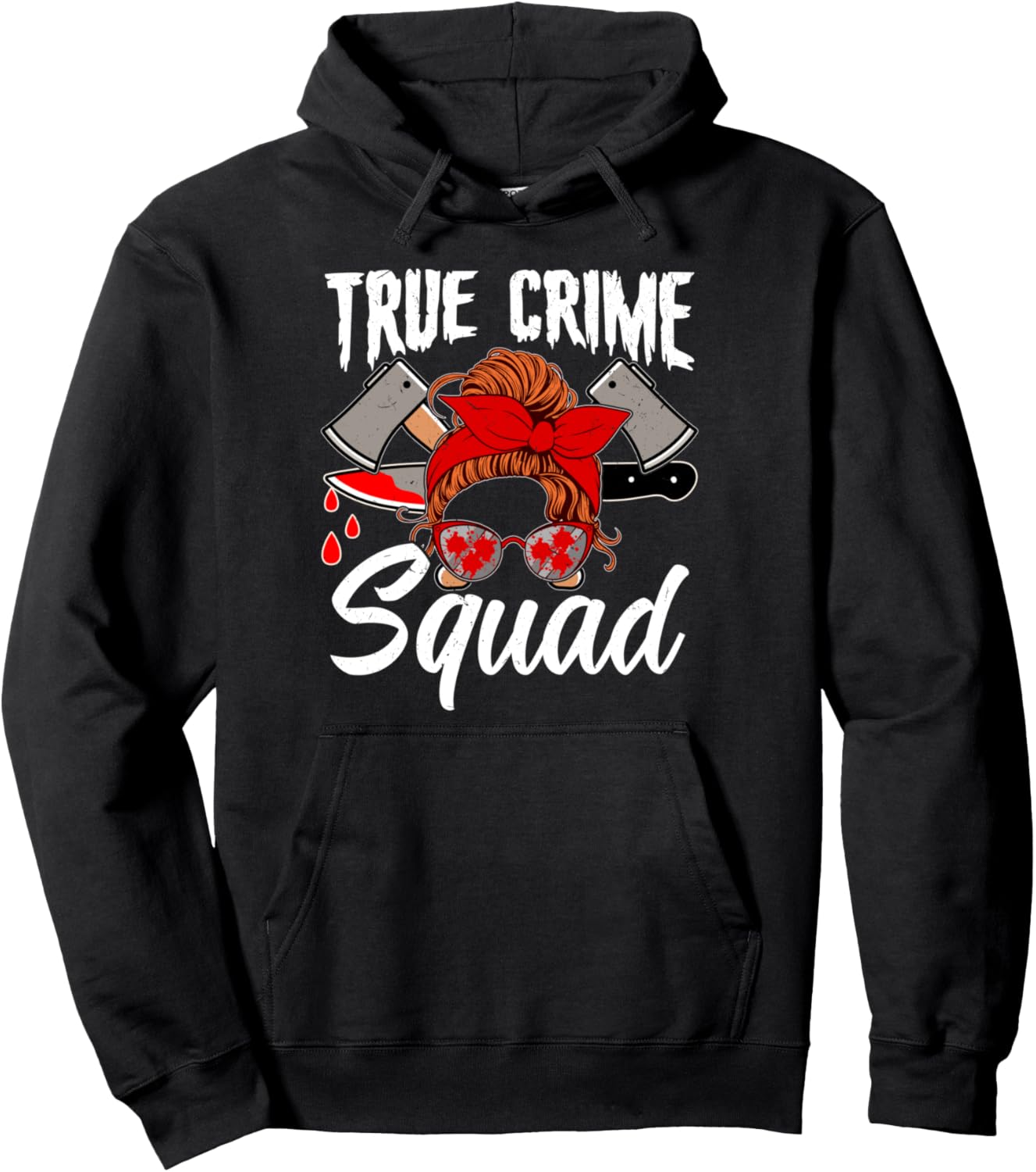 

Забавная толстовка для любителей криминальных сериалов и драм True Crime Fan Murder Mystery Designs, черный