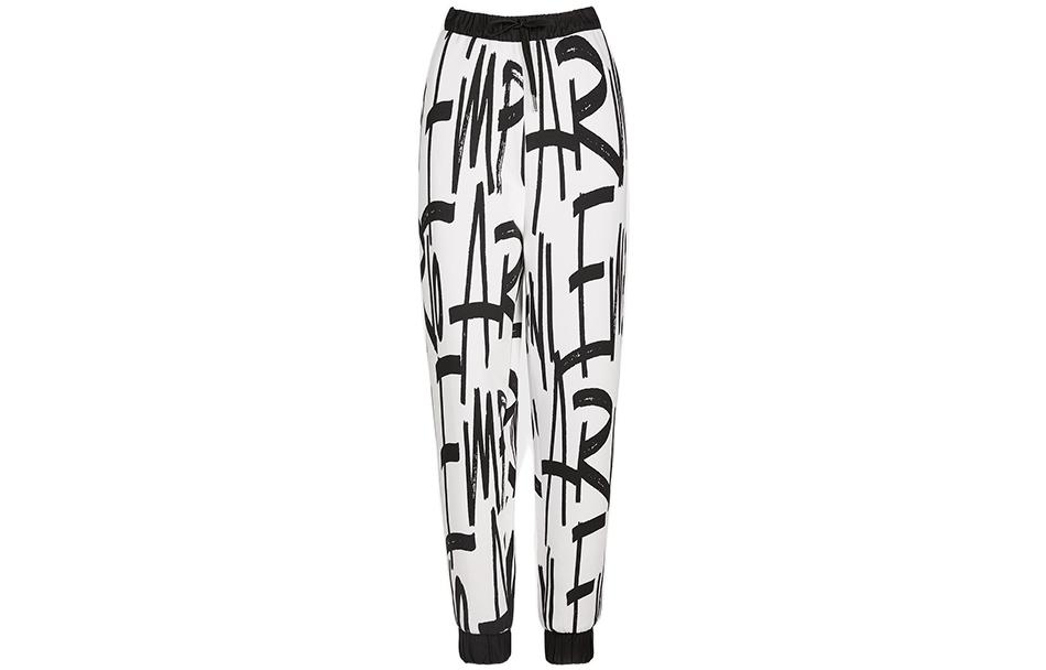 

EMPORIO ARMANI Трикотажные спортивные брюки женские, черно-белые