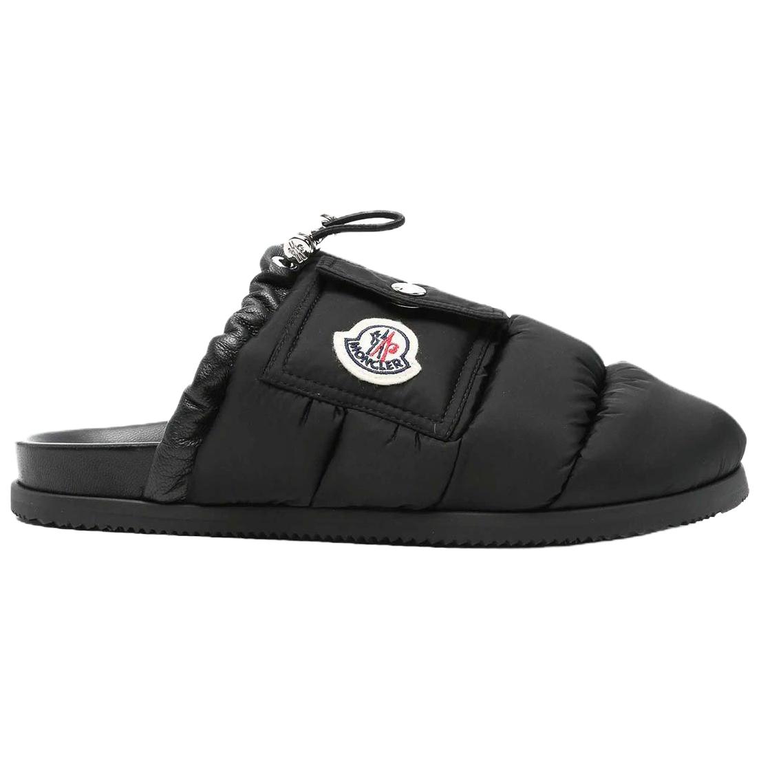 Тапочки женские с логотипом на заплатке и мягкой подкладкой Moncler, original shoe box included — фото 3