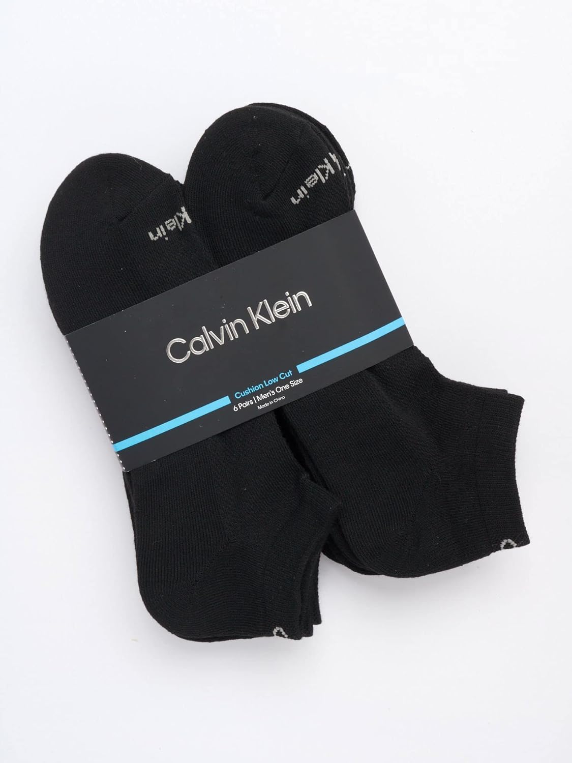 Мужские носки Calvin Klein No Show - 6 пар мягких хлопковых носков с низкой посадкой, мягкие, для мужчин, для занятий спортом и бега, Classic Black — фото 2