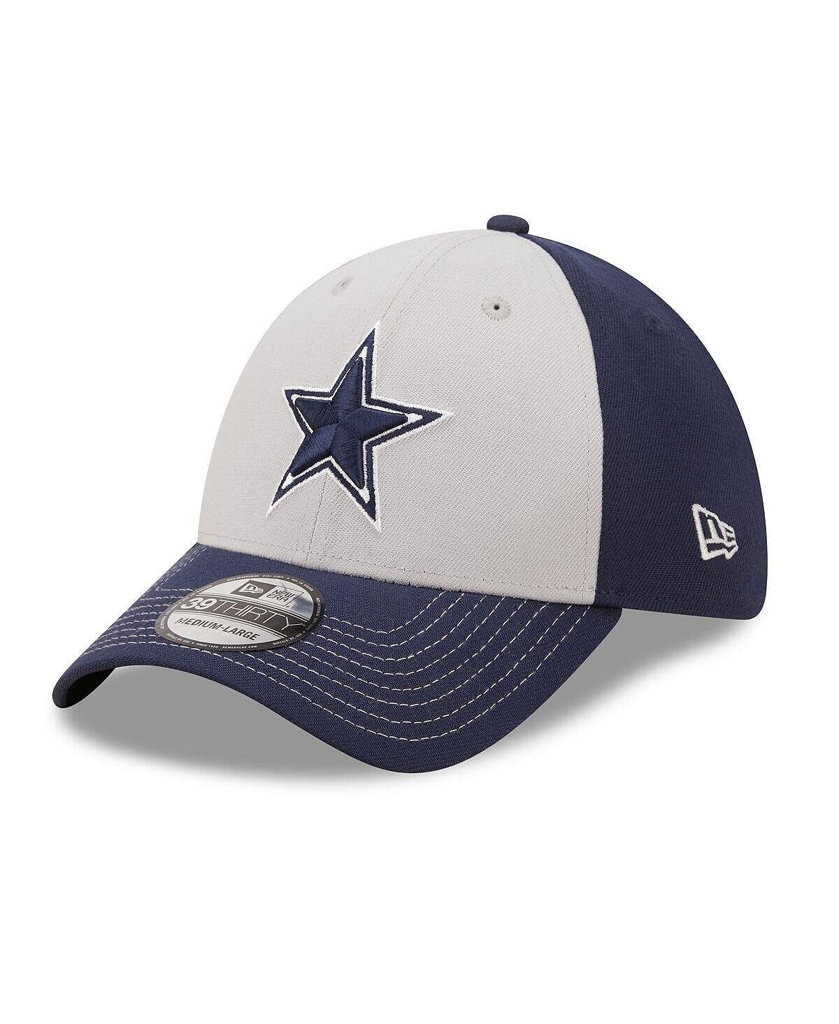 

Мужская серо-темно-синяя шляпа Dallas Cowboys Classic 39THIRTY Flex Hat New Era
