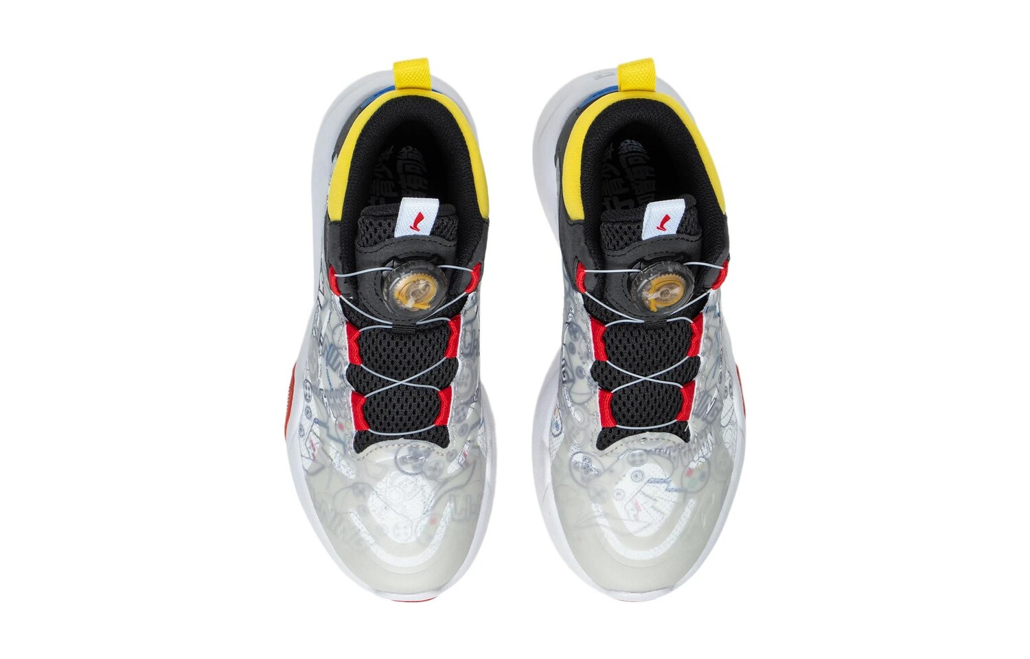 Кроссовки LINING YOUNG Kids Lifestyle Shoes GS Mid-top Grey/white/black/yellow — фото 4