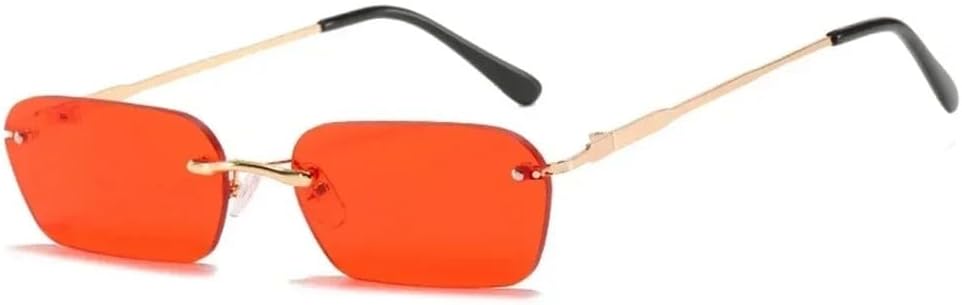 

Солнцезащитные очки без оправы прямоугольной формы для женщин, защита от ультрафиолета UV400, очки для вождения для мужчин, прозрачные, летние аксессуары, квадратная форма, маленький размер KTUCN, H