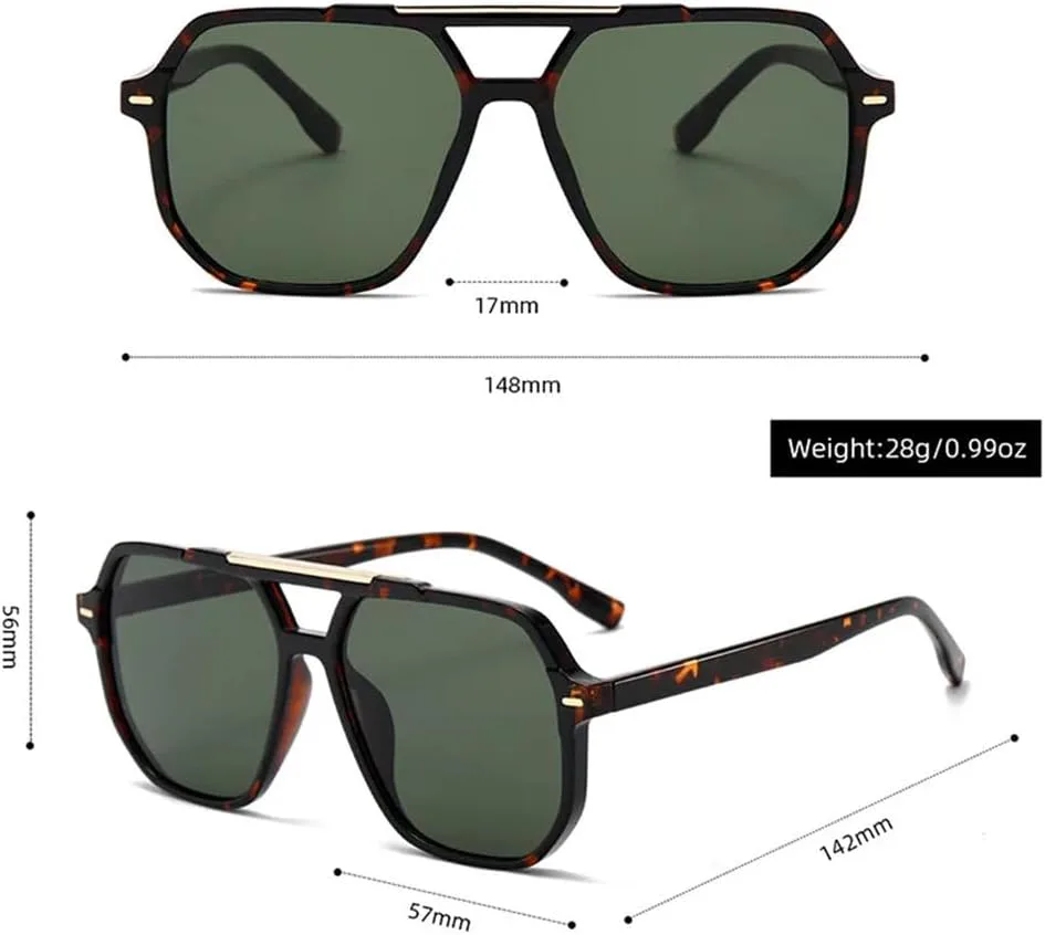 

Солнцезащитные очки UV400 с двойной перемычкой и градиентными заклепками для женщин и мужчин, для бега и занятий спортом на открытом воздухе UYPTK, Leopard Tea