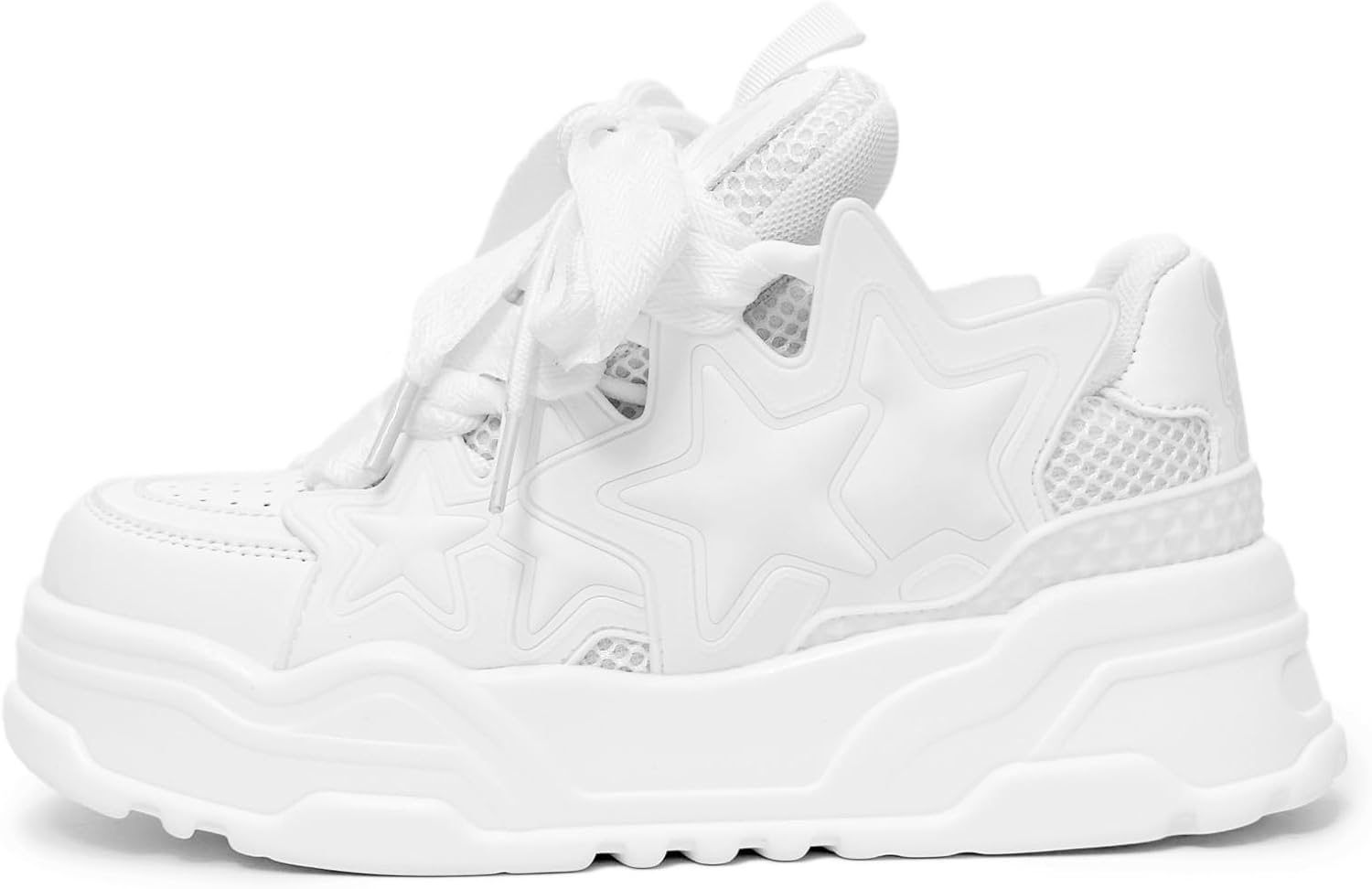 

Кроссовки Star Shoes, милые кроссовки в стиле Y2k, массивные кроссовки для женщин, унисекс, для пар, для девушек, противоскользящие, удобные, для путешествий, отдыха на природе, спорта, школы, размеры 5.5-9.5 Generic, белый