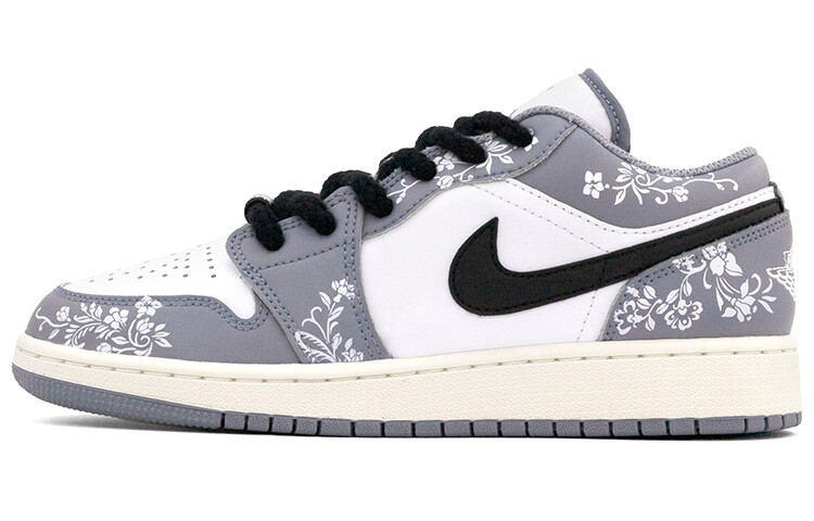 

Кроссовки Air Jordan 1 Vintage Basketball Shoes Women's Low-top White/Gray, белый