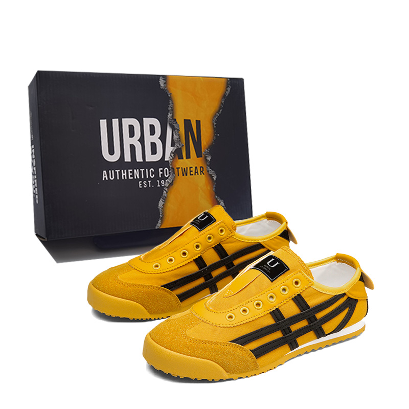 

URBAN AUTHENTIC Антискользящие износостойкие низкие скейтерские кеды унисекс Bumblebee, цвет Bumblebee