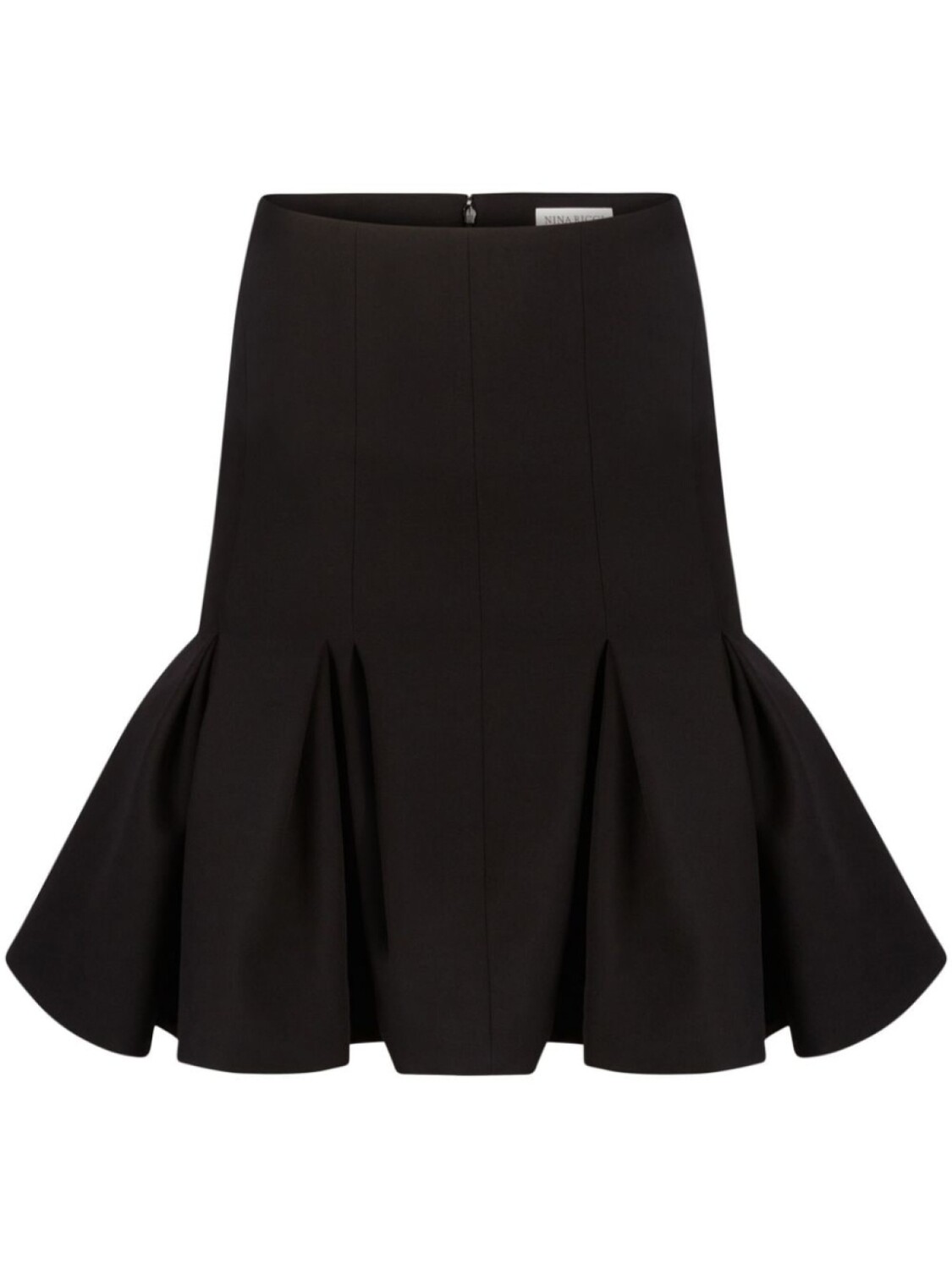 

Nina Ricci юбка миди с баской, черный