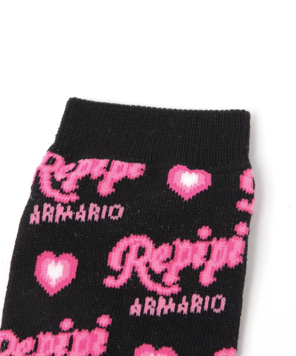 Носки REPIPI с лого и сердцем, короткие, розовые — фото 2