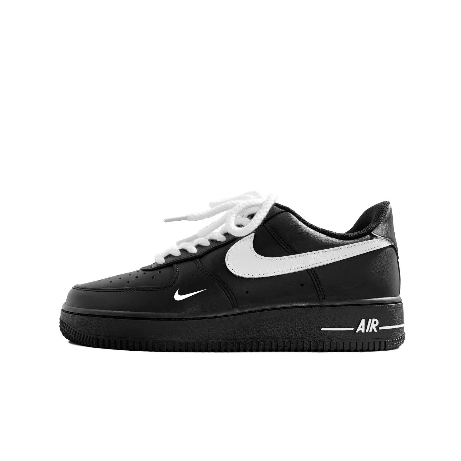 

Nike Кроссовки Air Force 1 противоскользящие износостойкие низкие для скейтбординга унисекс черно-белые, цвет Black White