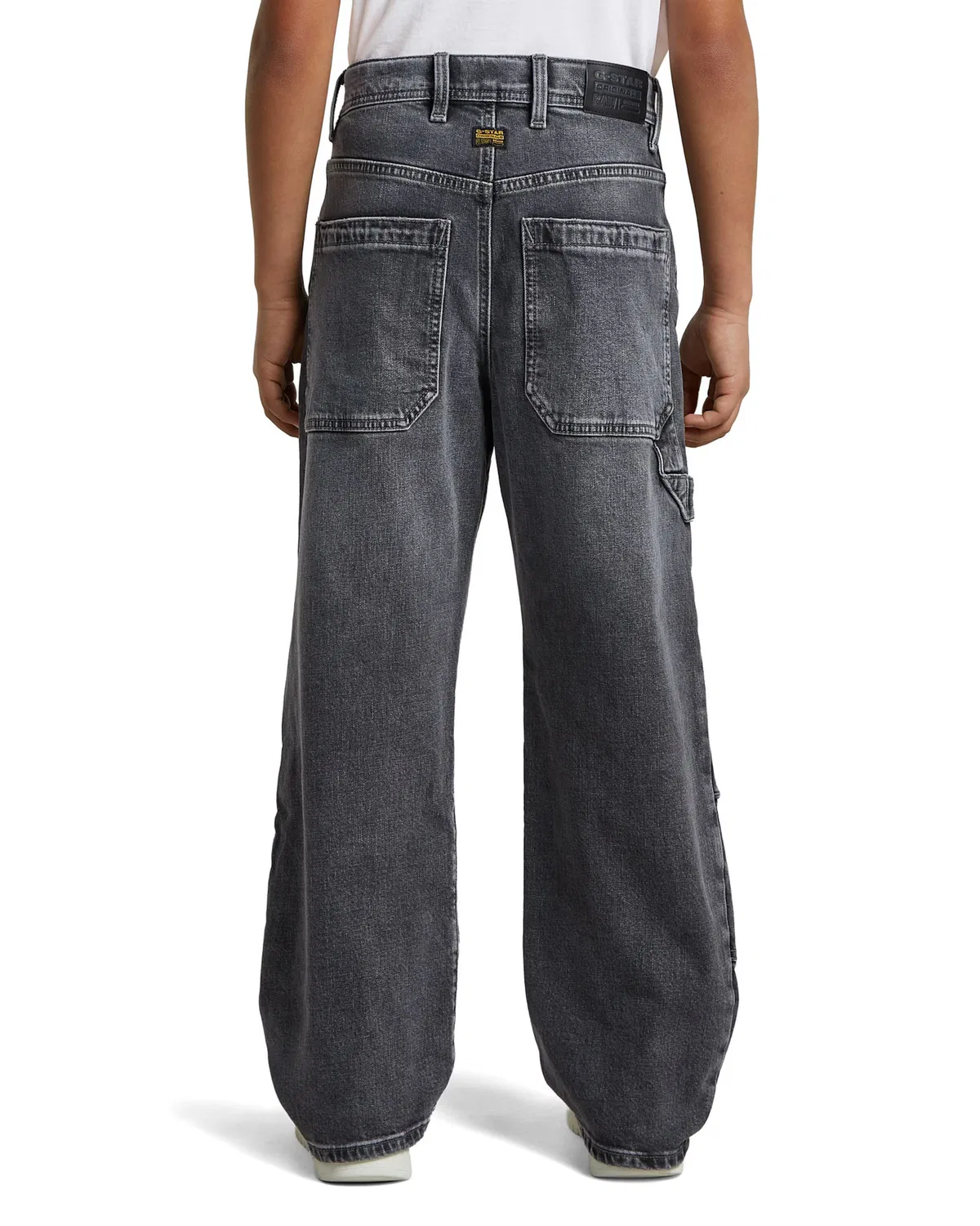 Джинсы G-Star свободного кроя Boys Carpenter Loose Jeans светло-серого цвета — фото 3