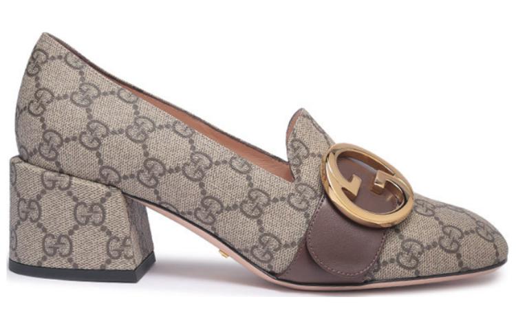 Кроссовки (WMNS) Gucci Blondie pump GG Supreme canvas 'Beige Ebony' 701711-9I650-9769 — фото 2