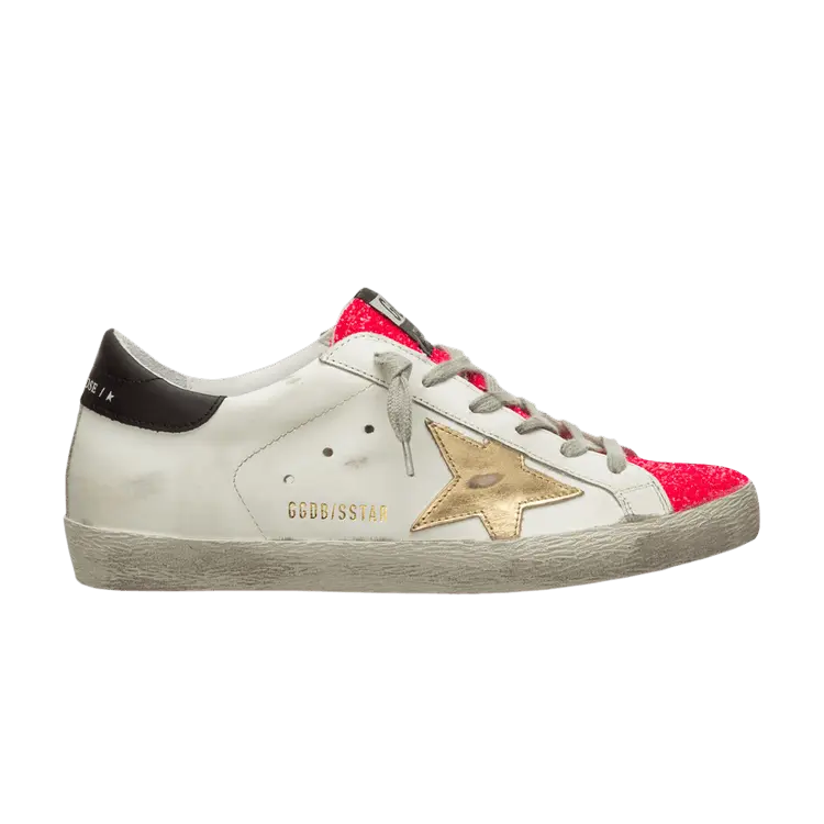 Кроссовки Golden Goose Wmns Superstar White Glossy Pink Glitter, белый