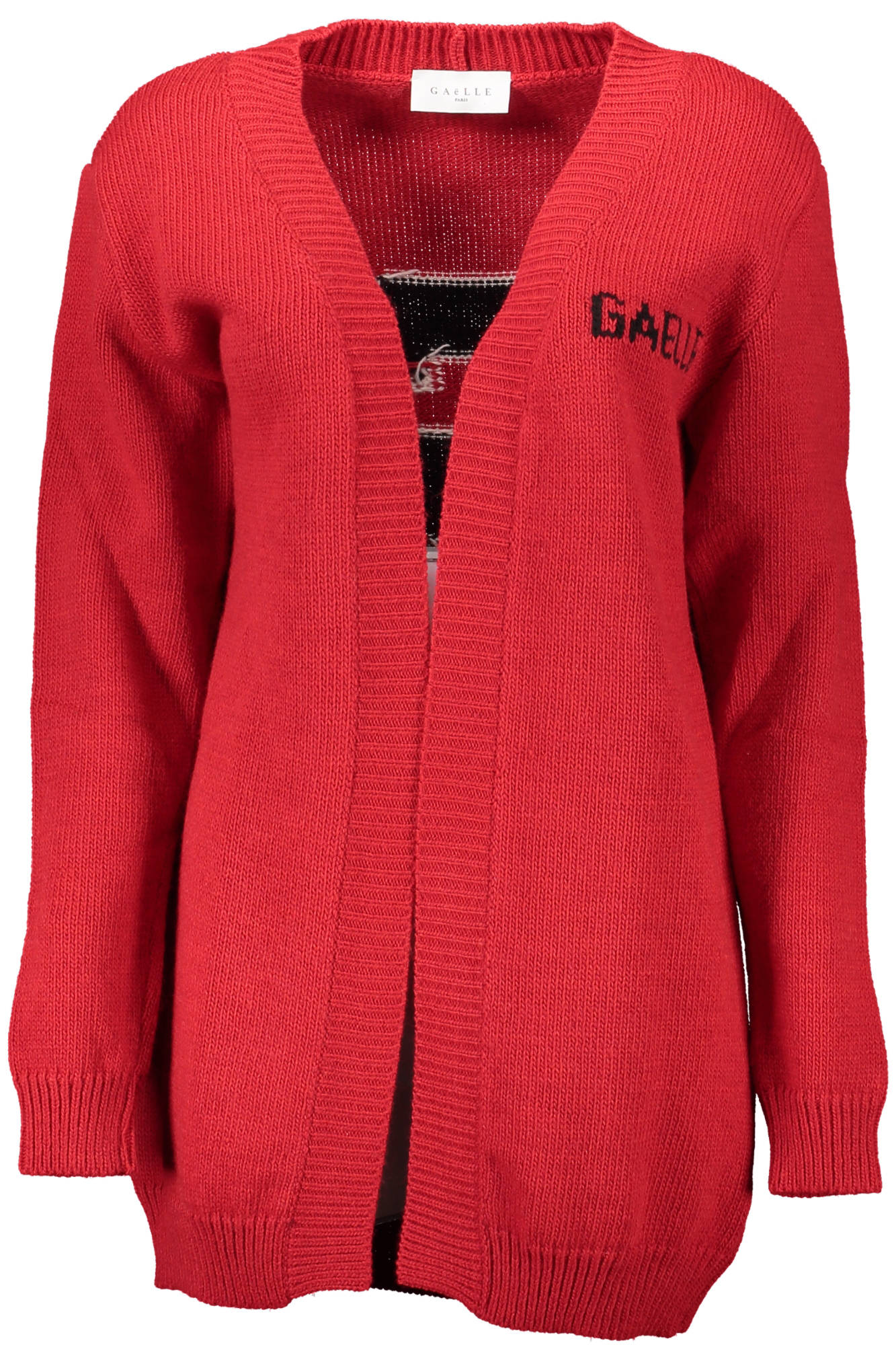 

Кардиган женский Gaelle Paris с узором на спине длинный, красный