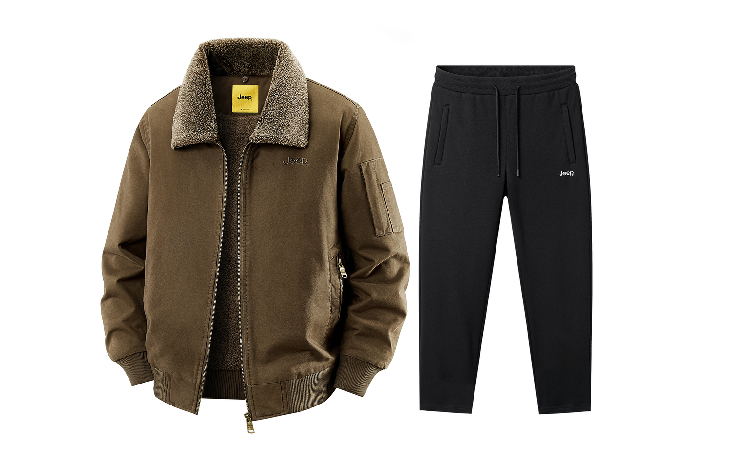 

Винтажный спортивный костюм Wolf Path Casual Unisex Jeep, coffee черный fleece-lined casual pants