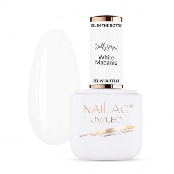 

Белый гель-бутылочка мадам, 7 мл Nailac Jellyme!, цвет white