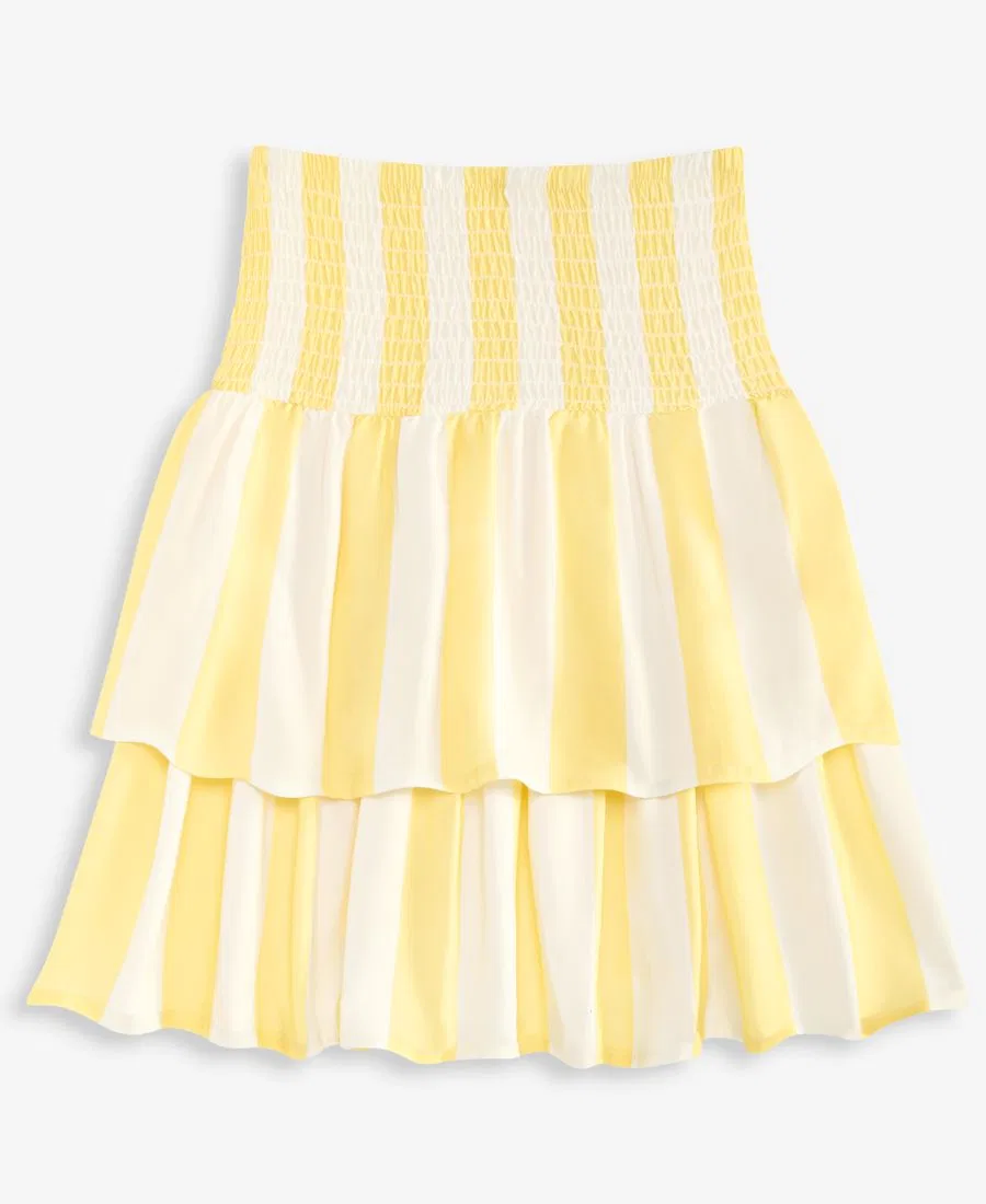 Детская полосатая юбка с присборенной отделкой, размеры S-XL Grayson Threads Kids, The Label, желтый