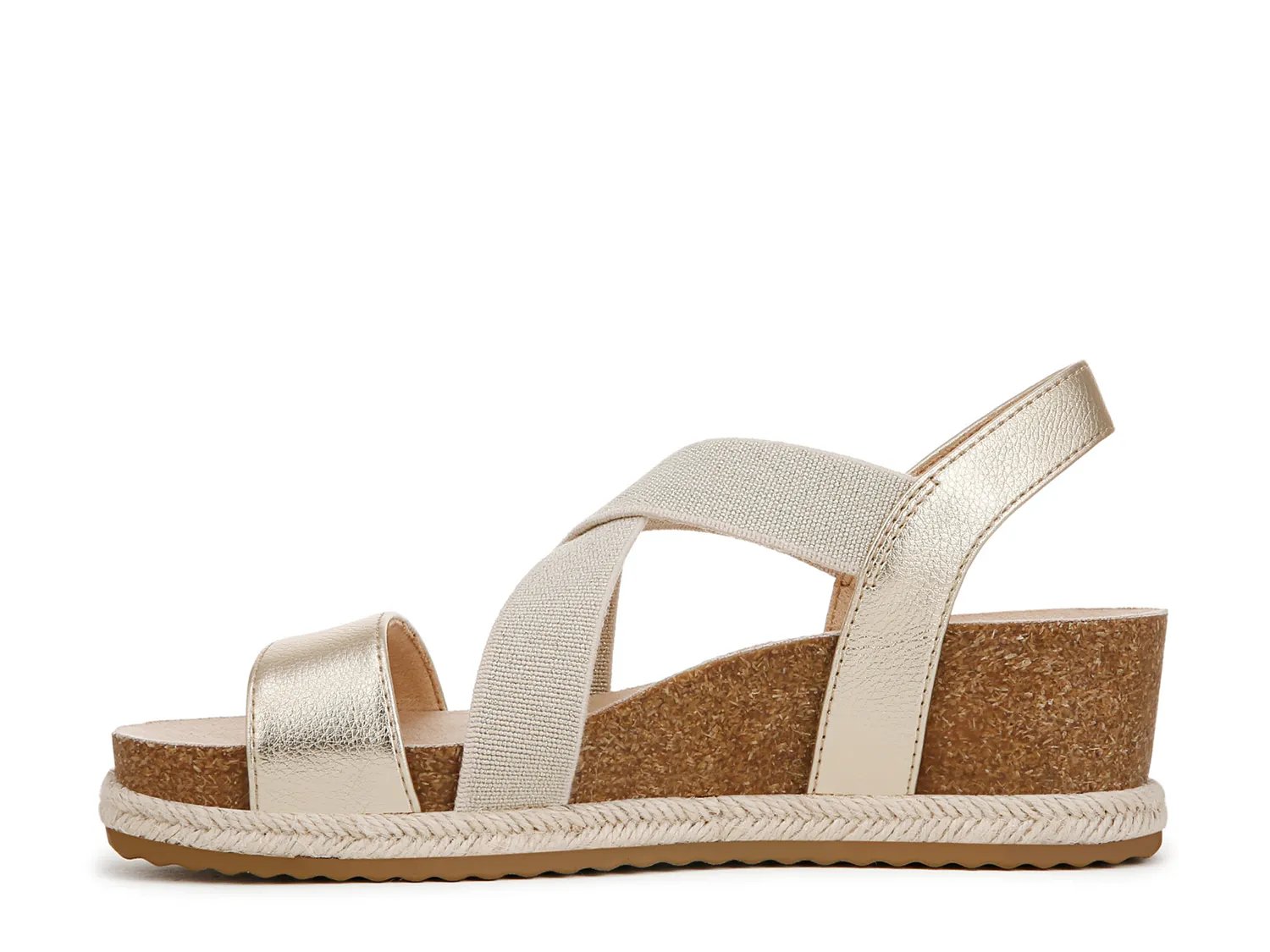 Сандалии LifeStride Breeze Wedge Sandal, Light Gold Metallic — фото 3
