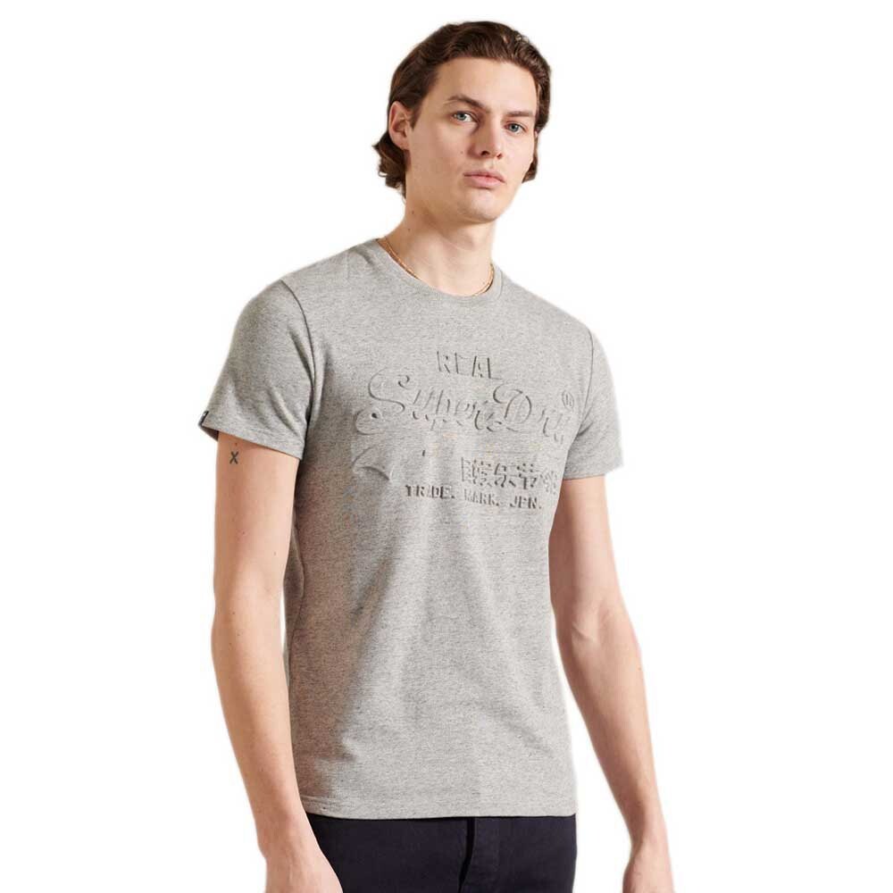 

Футболка с коротким рукавом Superdry Vintage Logo Embossed, серый