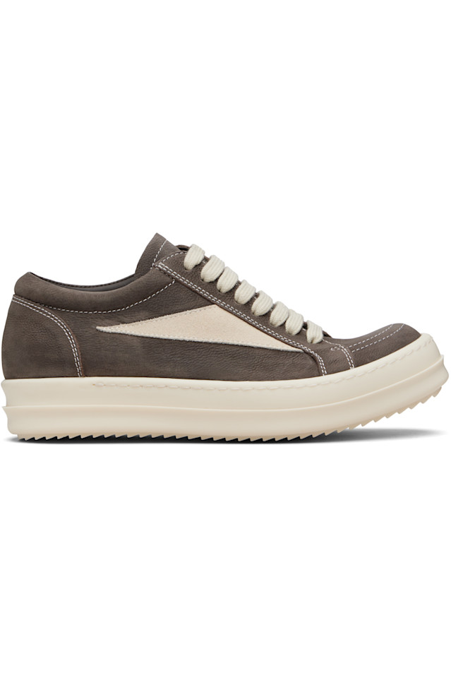 Винтажные кроссовки Gray Temple Rick Owens, Dark Dust/Milk/Milk