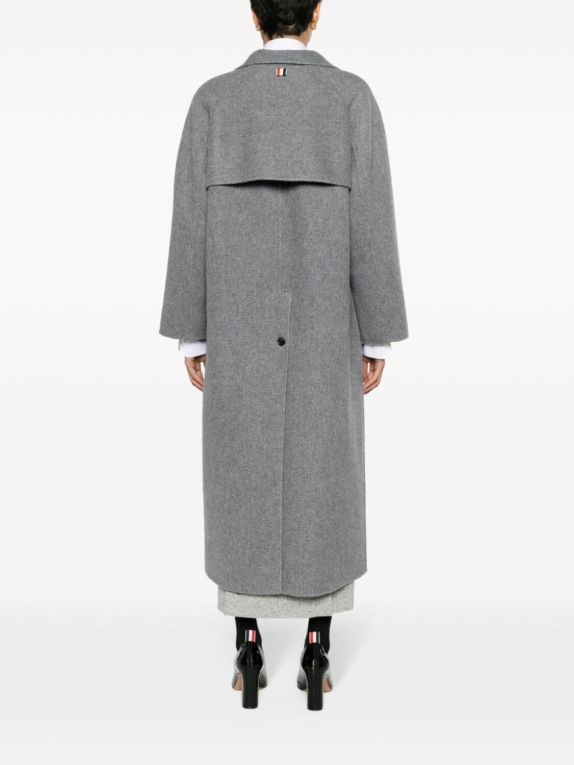 

Thom Browne пальто из смесовой шерсти, серый