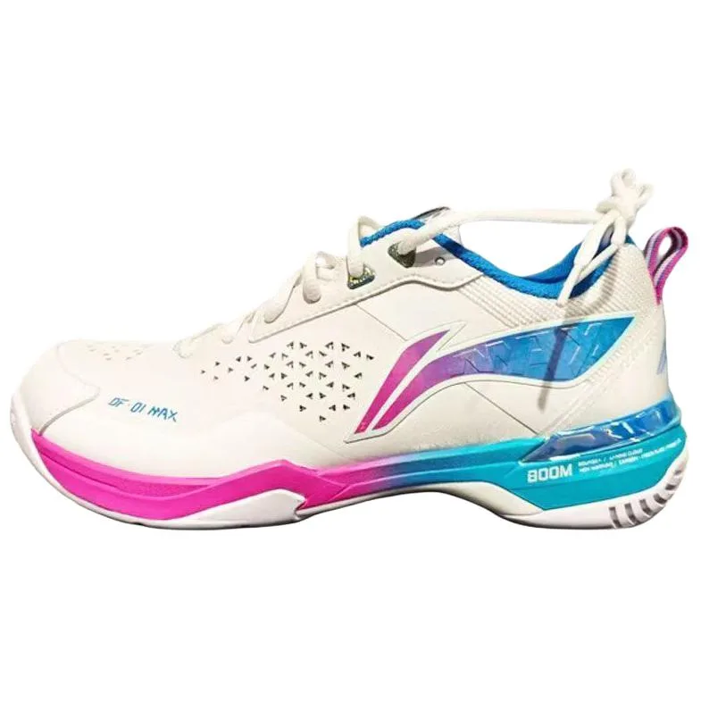 Кроссовки для бадминтона Li-Ning Blade Ma с амортизацией, противоскользящие, износостойкие, низкие, унисекс, бело-розово-голубые — фото 4