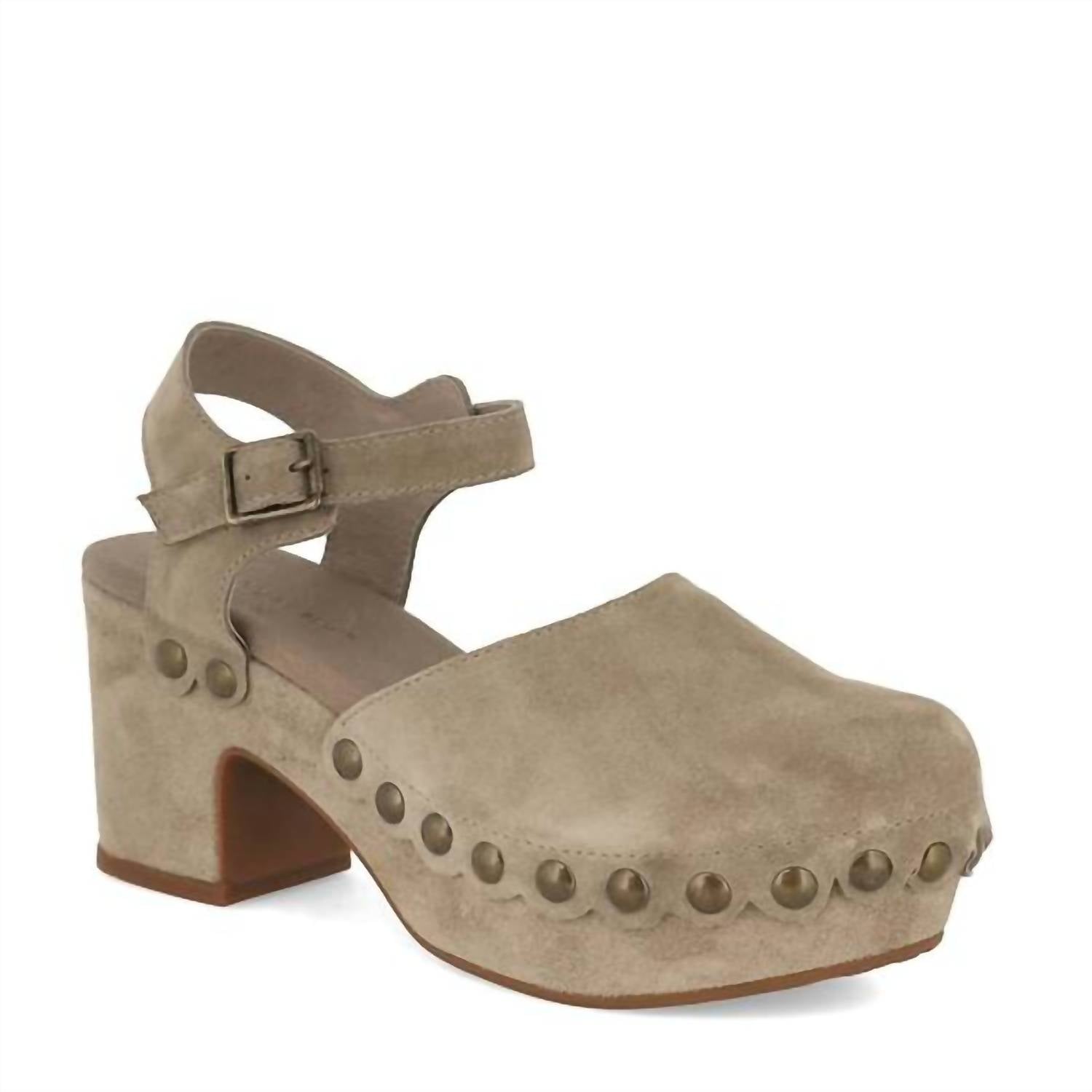 Женские платформенные сандалии Garvey в тауп из замши CHOCOLAT BLU, Taupe Suede