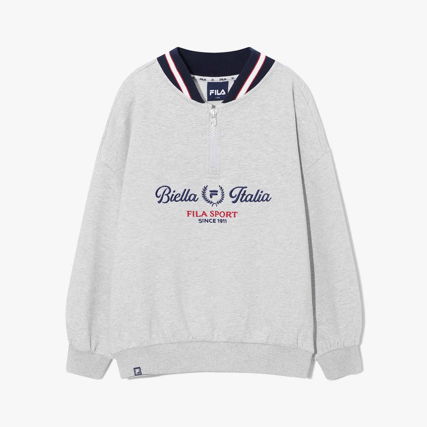 Детский серый свитшот анорак Varsity от Fila Kids