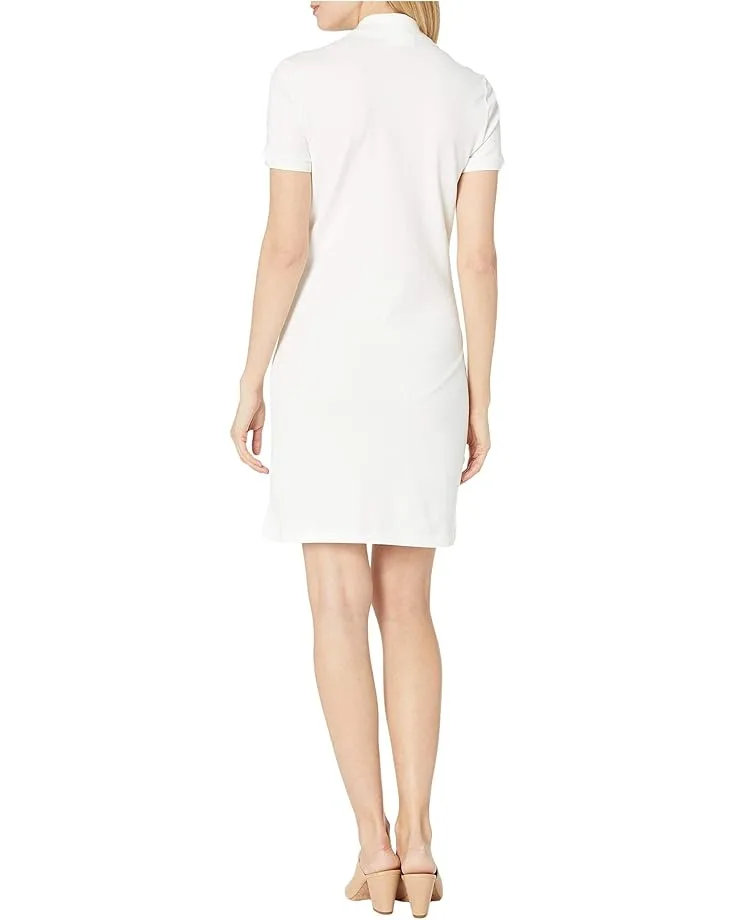 Платье Lacoste Short Sleeve Pique Polo, Белое — фото 2