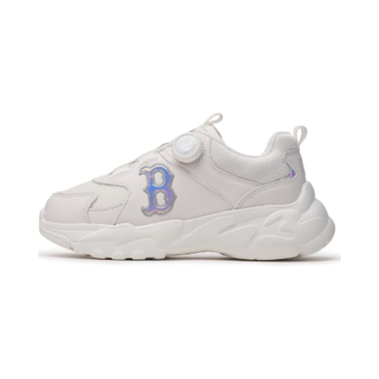 

MLB Бостон Ред Сокс нескользящие износостойкие низкие детские кроссовки White для детей 3-7 лет
