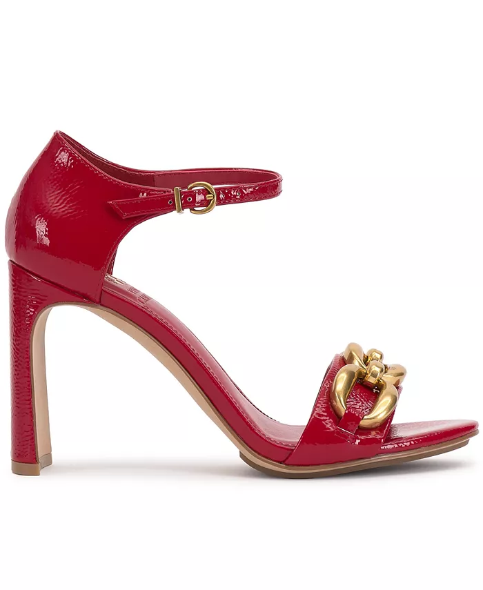 Женские босоножки Aurelia Chain на высоком каблуке Vince Camuto, красный — фото 2