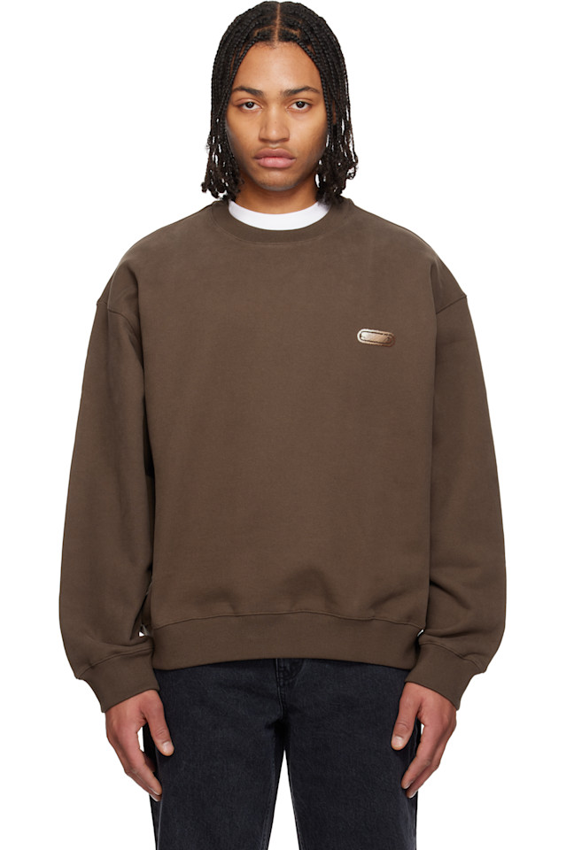 

Толстовка с логотипом на спине Solid Homme, коричневый