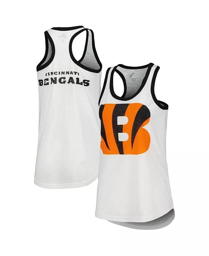 

Женская белая майка Cincinnati Bengals Tater Racerback G-Iii 4Her By Carl Banks