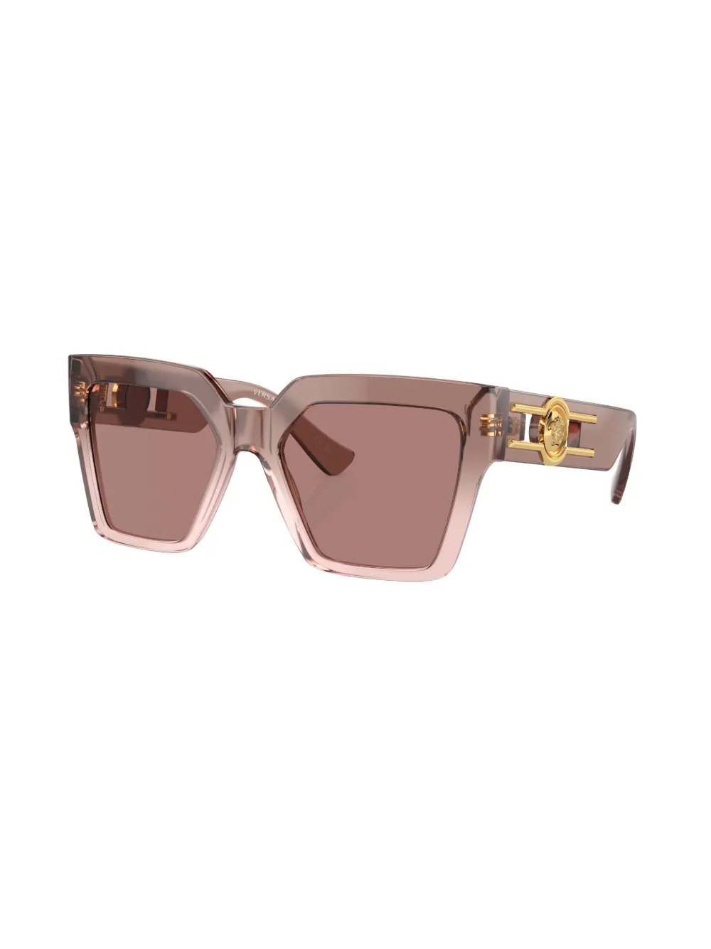 

Солнцезащитные очки в квадратной оправе Versace Eyewear, коричневый