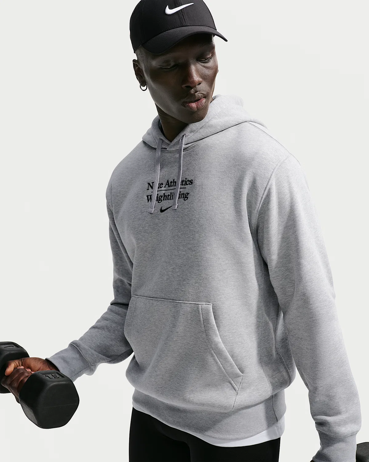 Мужской пуловер для тяжелой атлетики Nike, Dark Grey Heather — фото 3