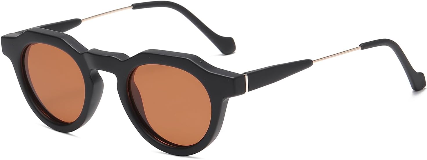 

Классические круглые поляризованные солнцезащитные очки для мужчин и женщин в стиле ретро с защитой UV400, для вождения, рыбалки и гольфа 2020 VentiVenti, Black/Orange