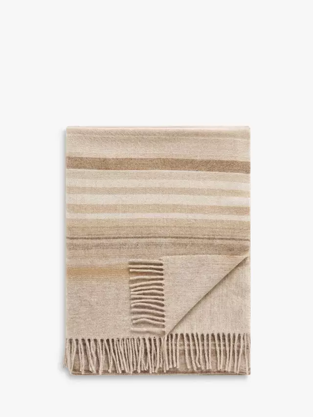 

Плед John Lewis Ombre Stripe Merino Wool, цвет natural
