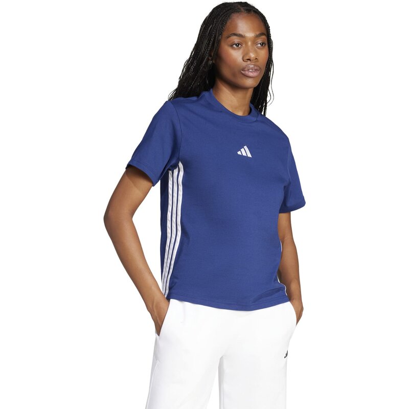 Рубашка базового размера с тремя полосками, хлопок Adidas, мультиколор — фото 4