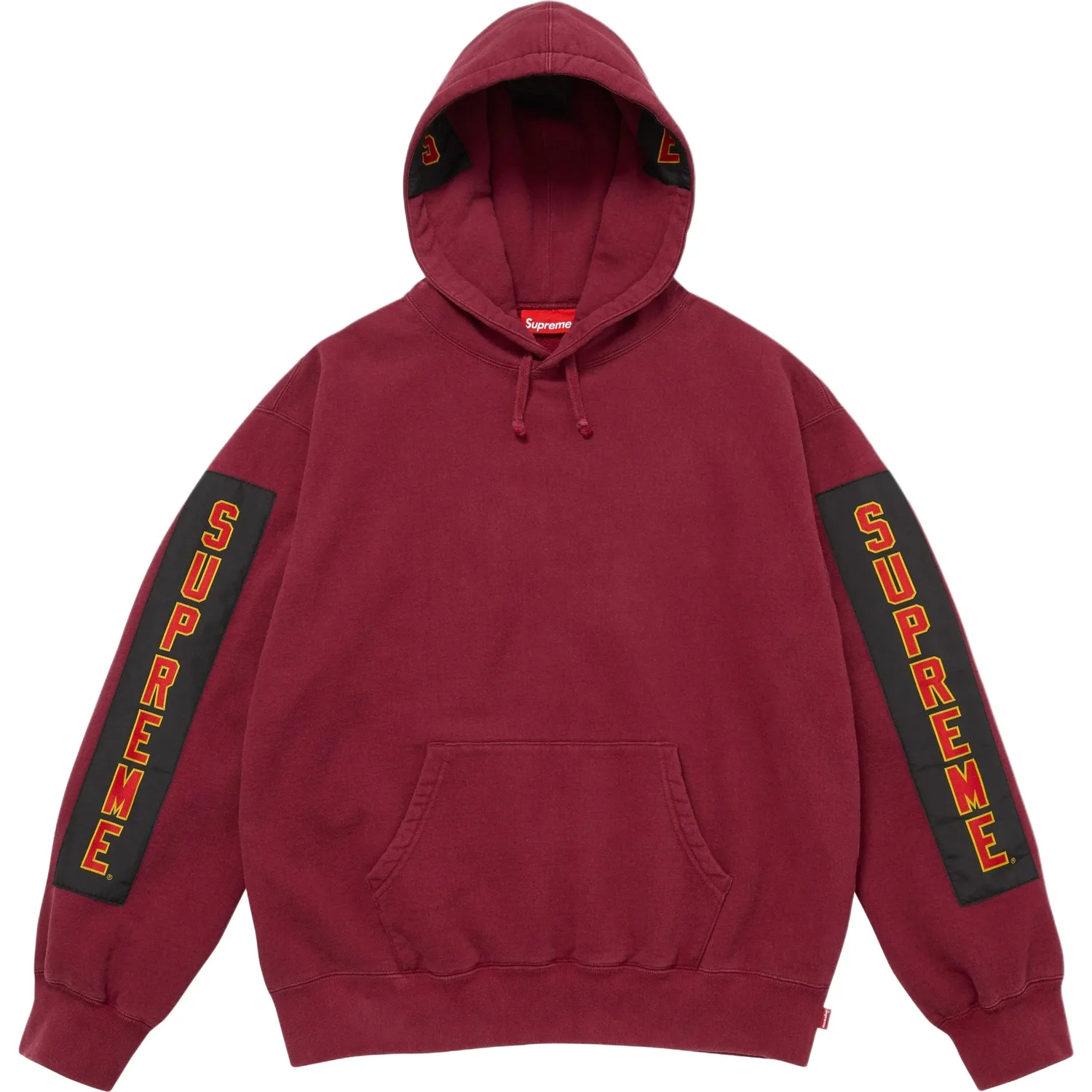 Толстовка с капюшоном и тканевыми нашивками unisex Supreme, Red/Cardinal