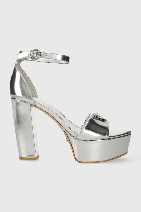 

Кожаные босоножки SETON Guess, серебро