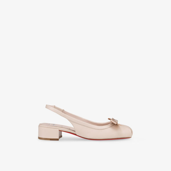 Туфли-лодочки Christian Louboutin Mamaflirt кожаные на ремешке, бежевый