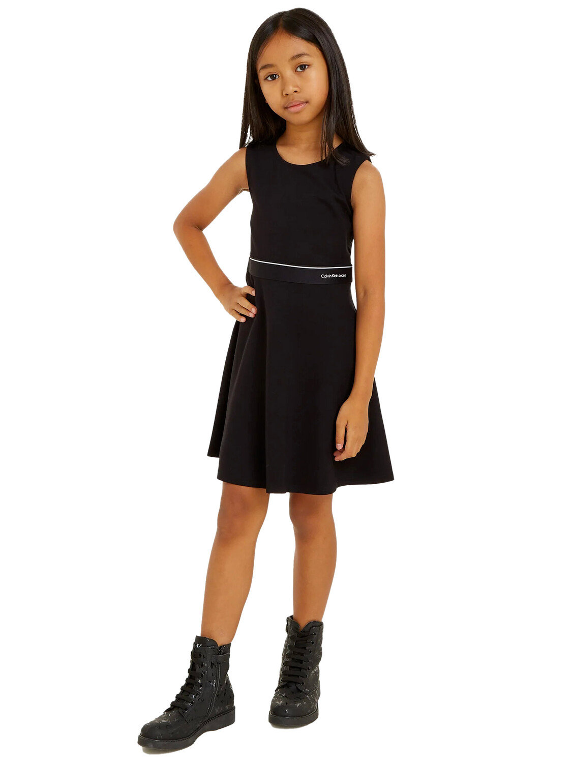 

Платье vestito in jersey per bambine Calvin Klein, черный